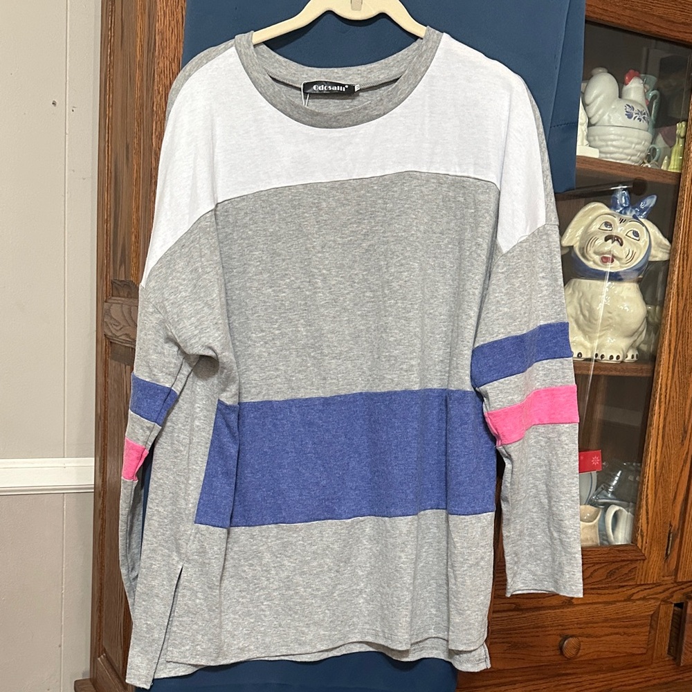 Colorful Striped Women's Sweatshirt